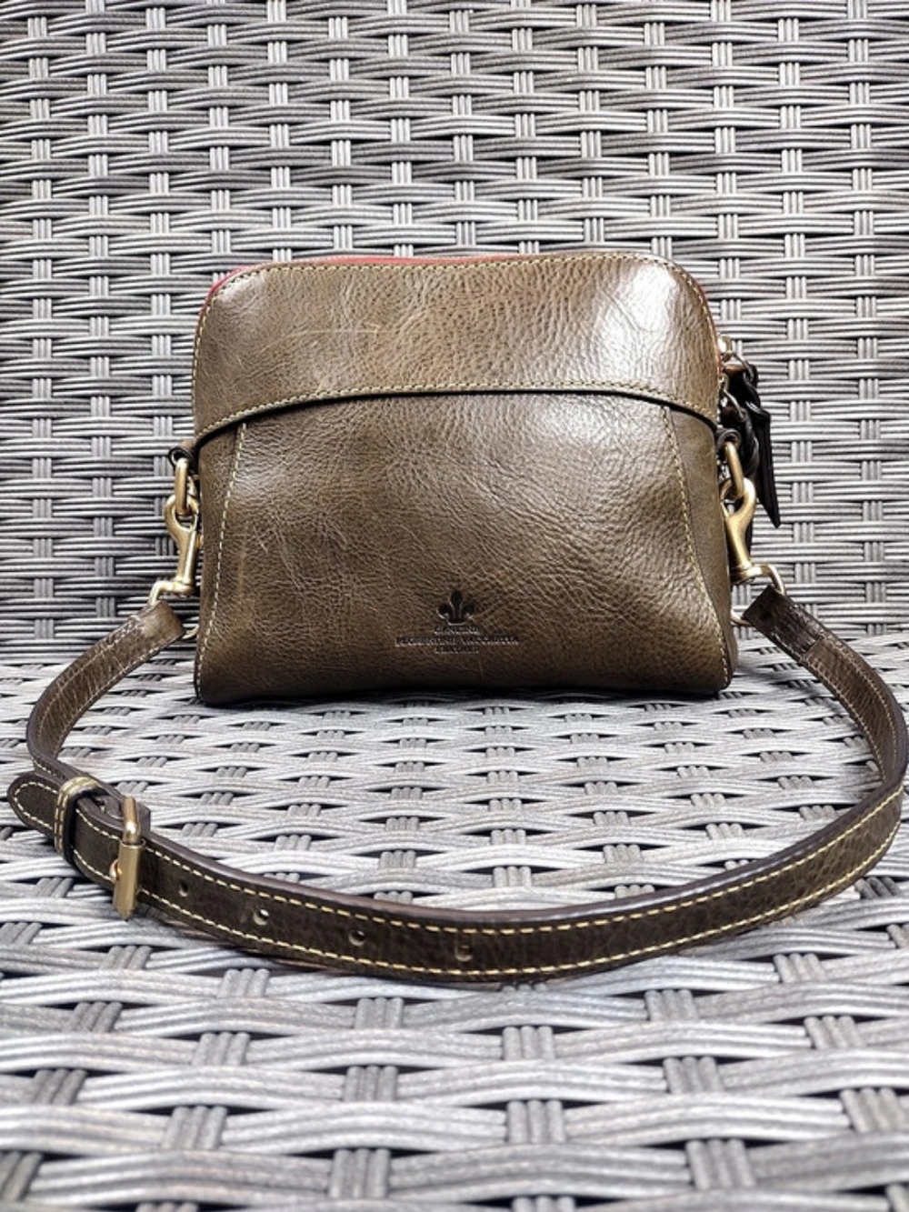 Dooney & Bourke Florentine Small Tassel Crossbody Leather Bag Brown